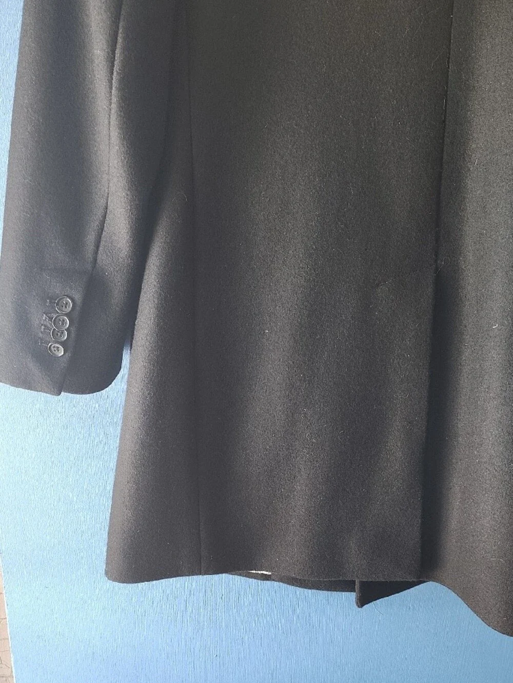 Banana Republic Men's Black Wool-Blend Sport Coat with Quilted Zip-In Liner
